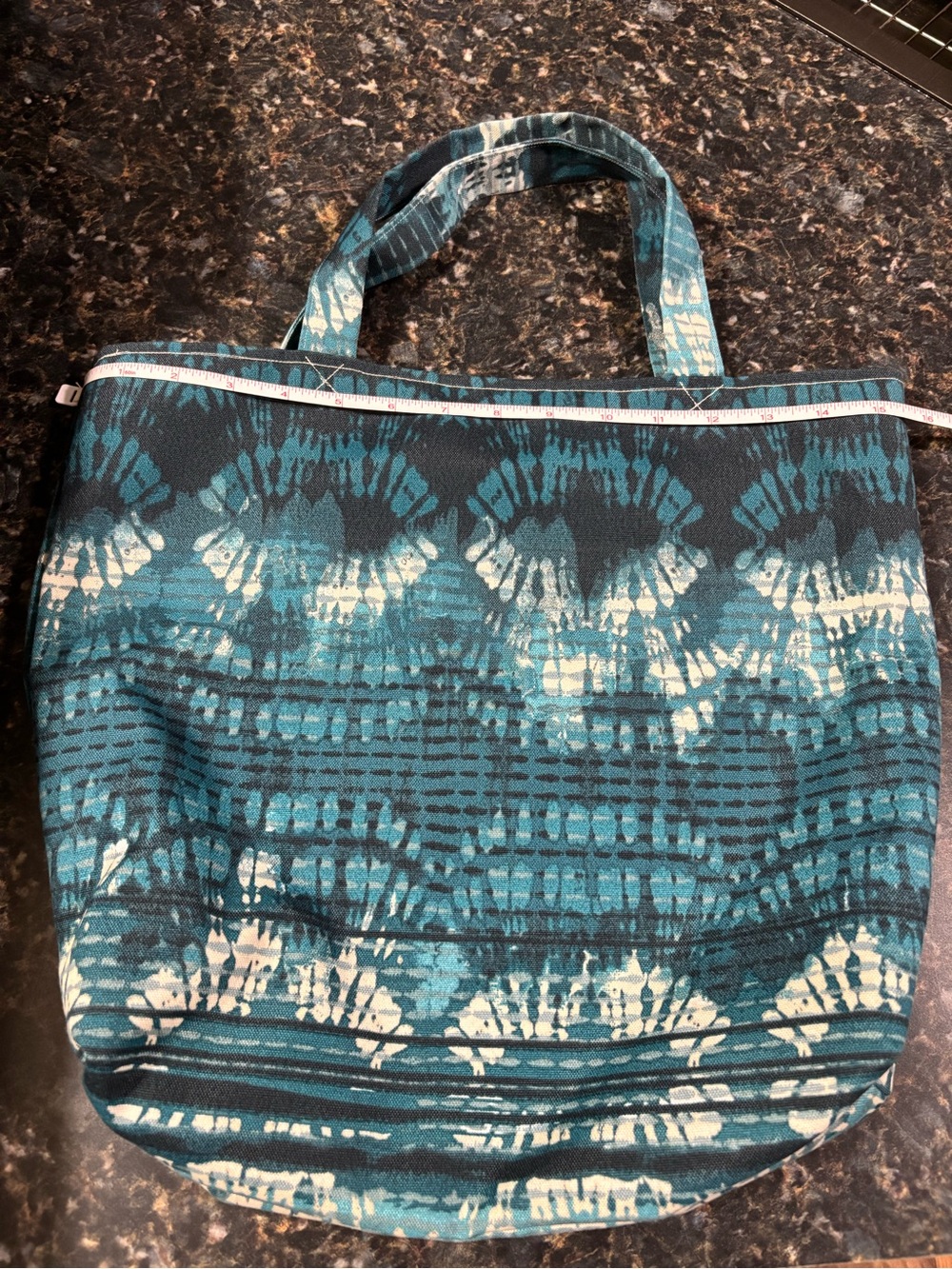 🚨 Handmade Teal Tie-Dye Canvas Tote Bag 🚨 LAST CHANCE - Picture 6 of 6